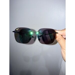 NEW Maui Jim KOMOHANA Matte Black POLARIZED Black Green Small Sunglass GM446-2M